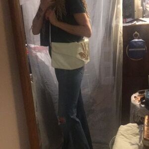 Gorgeous white leather retro bag